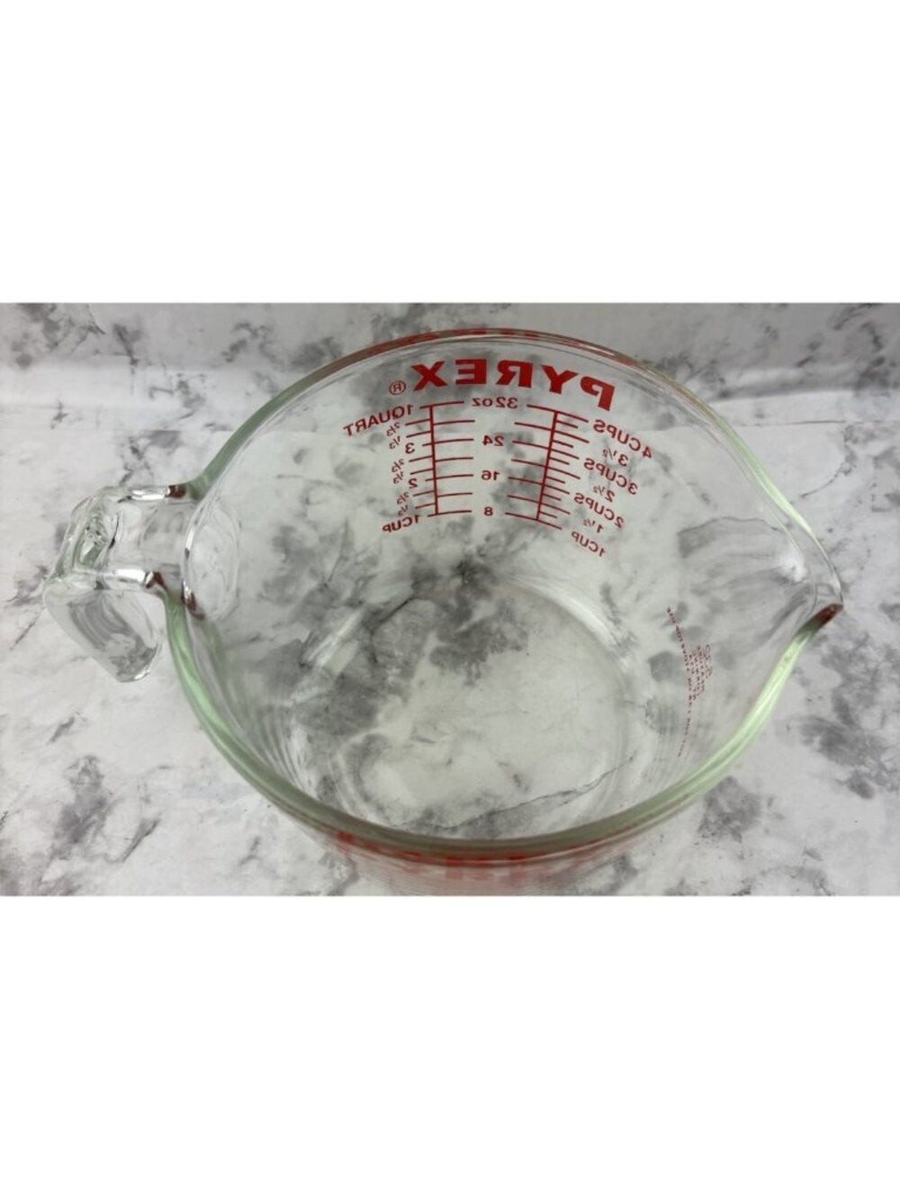 *Vintage Pyrex Measuring Cup Large 1 Liter 4 Cups Red Lettering Kitchen Utensil - Picture 2 of 10